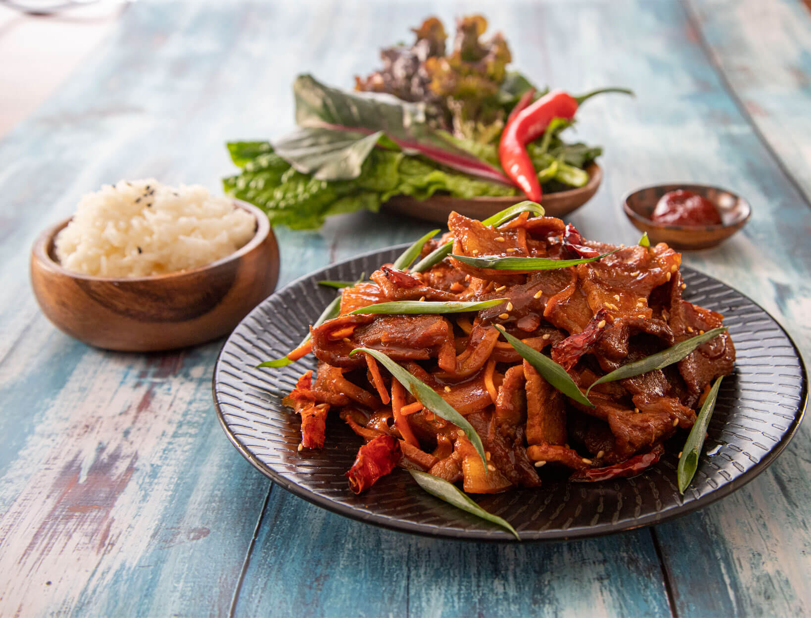 Spicy Korean-Style Pork Stir-Fry with Gochujang and Sesame