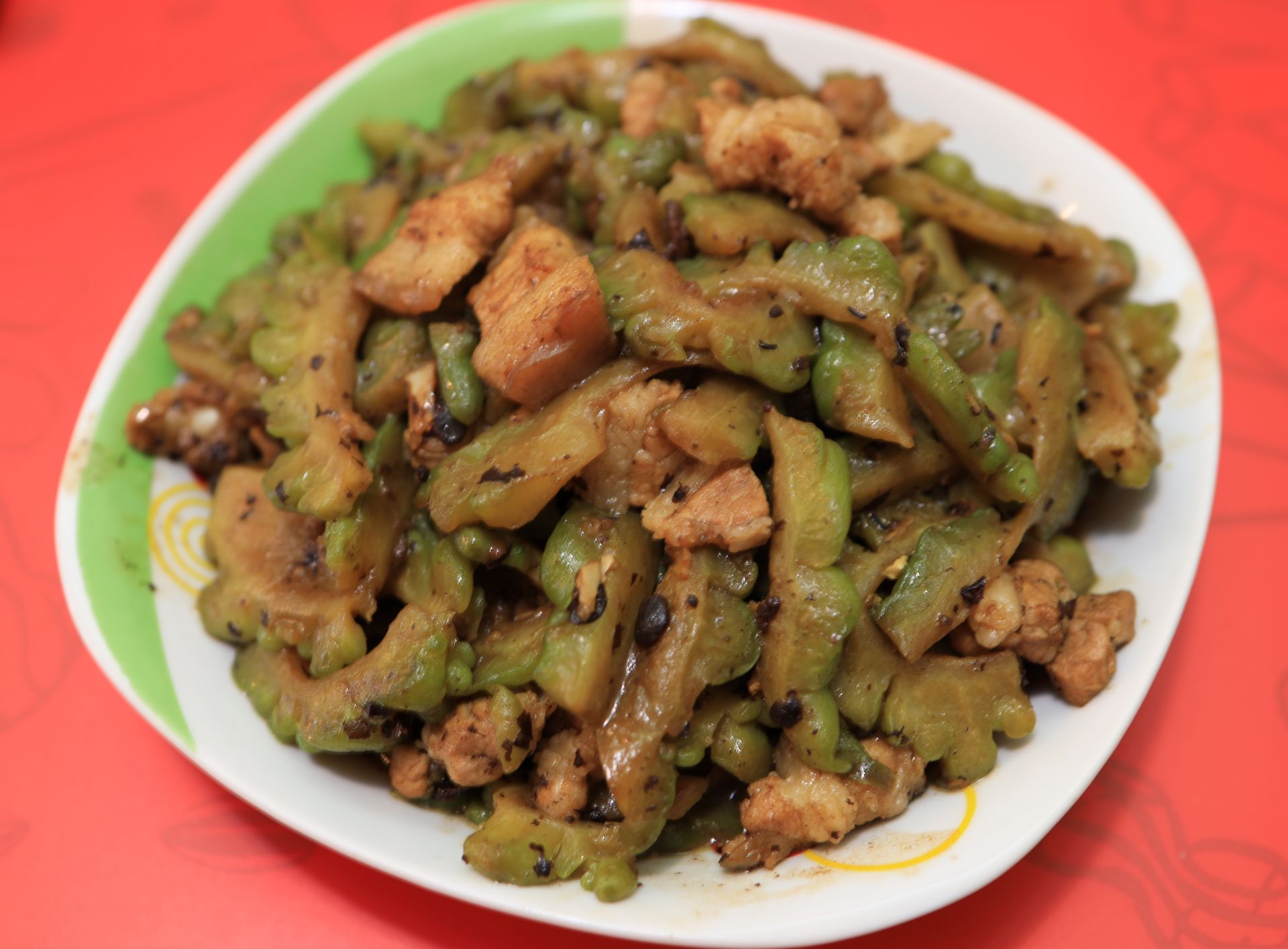 Stir-Fried Bitter Melon with Tofu and Pork