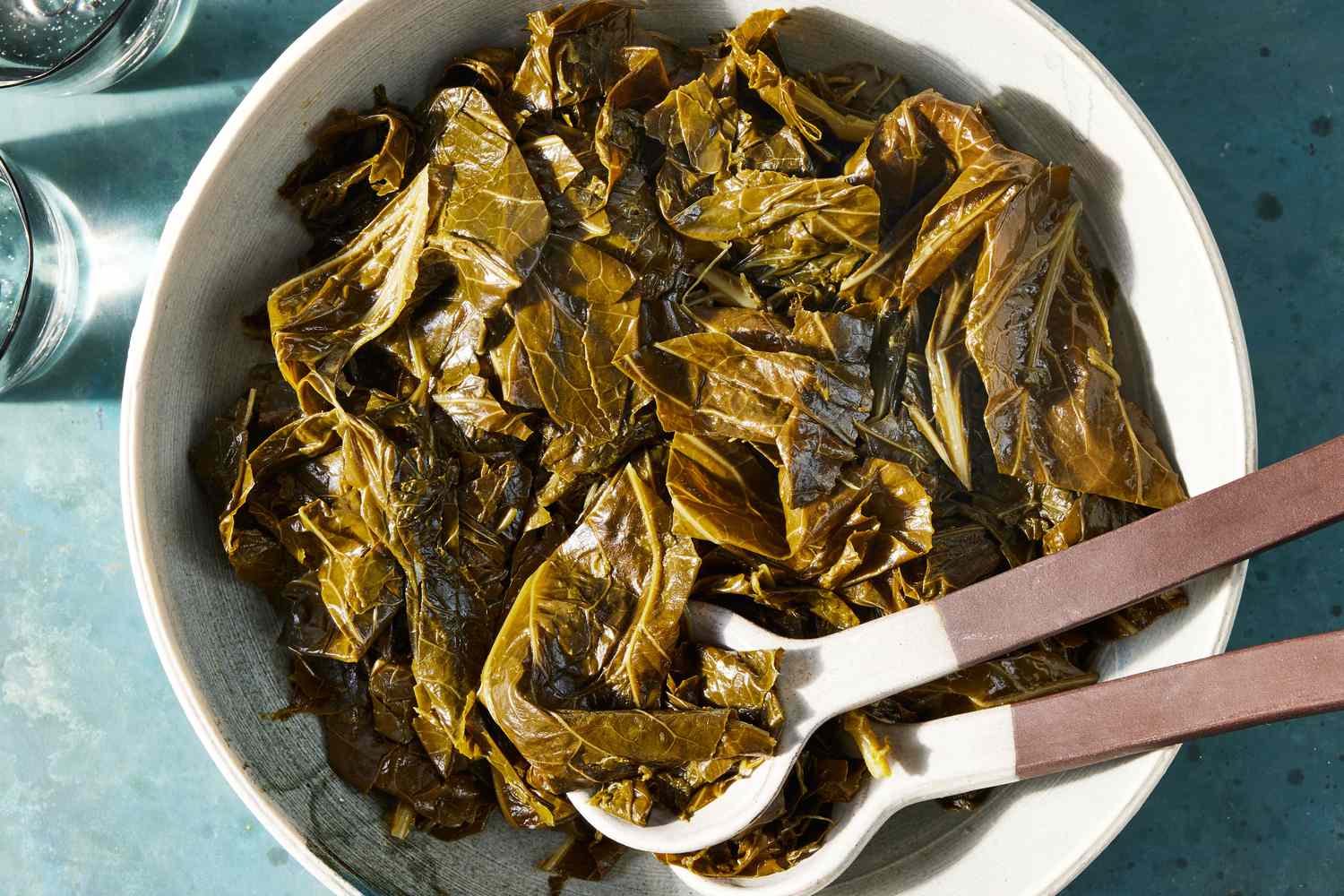 Microbrew Beer-Braised Smoked Pork Shoulder with Collard Greens