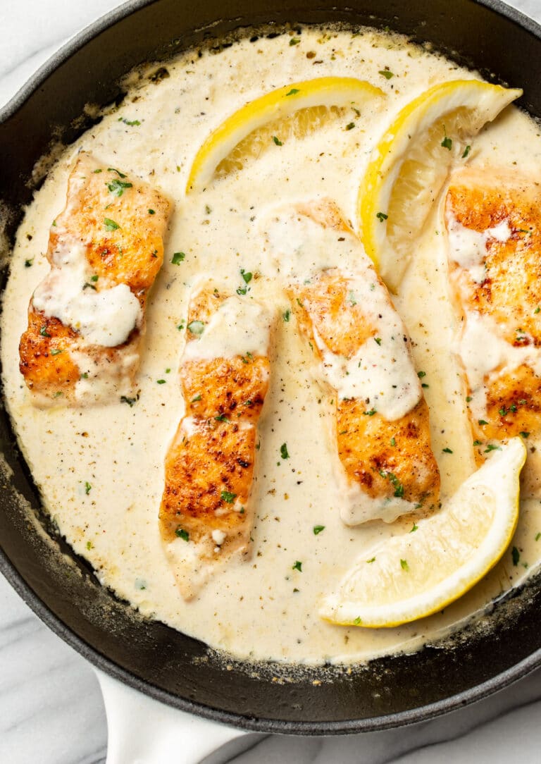 Pan-Seared Salmon with Citrus and Thyme Butter Sauce