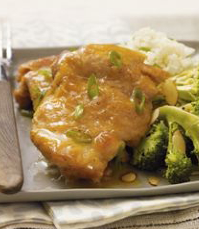 Pan-Seared Chicken Thighs with Honey-Soy Glaze and Ginger