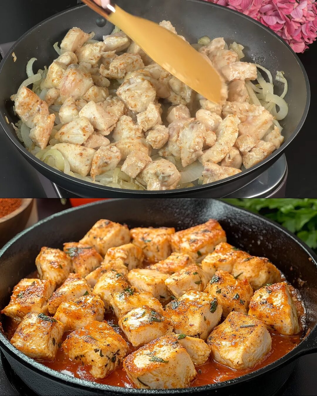 Pan-Seared Chicken with Smoky Paprika and Roasted Sweet Potatoes