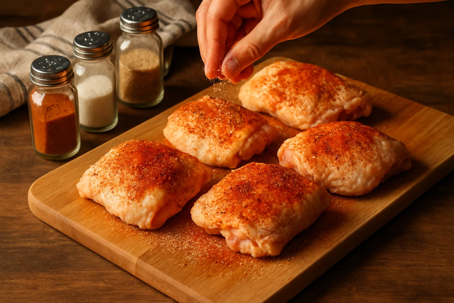 Pan-Seared Chicken Thighs with Spicy Five-Spice Glaze