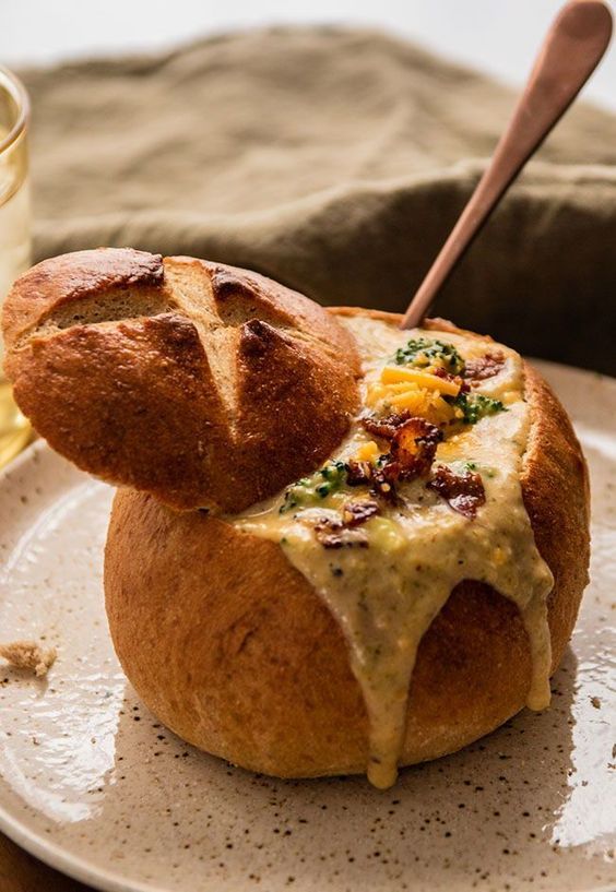 Panera-Style Salad-Stuffed Artisan Bread Bowls