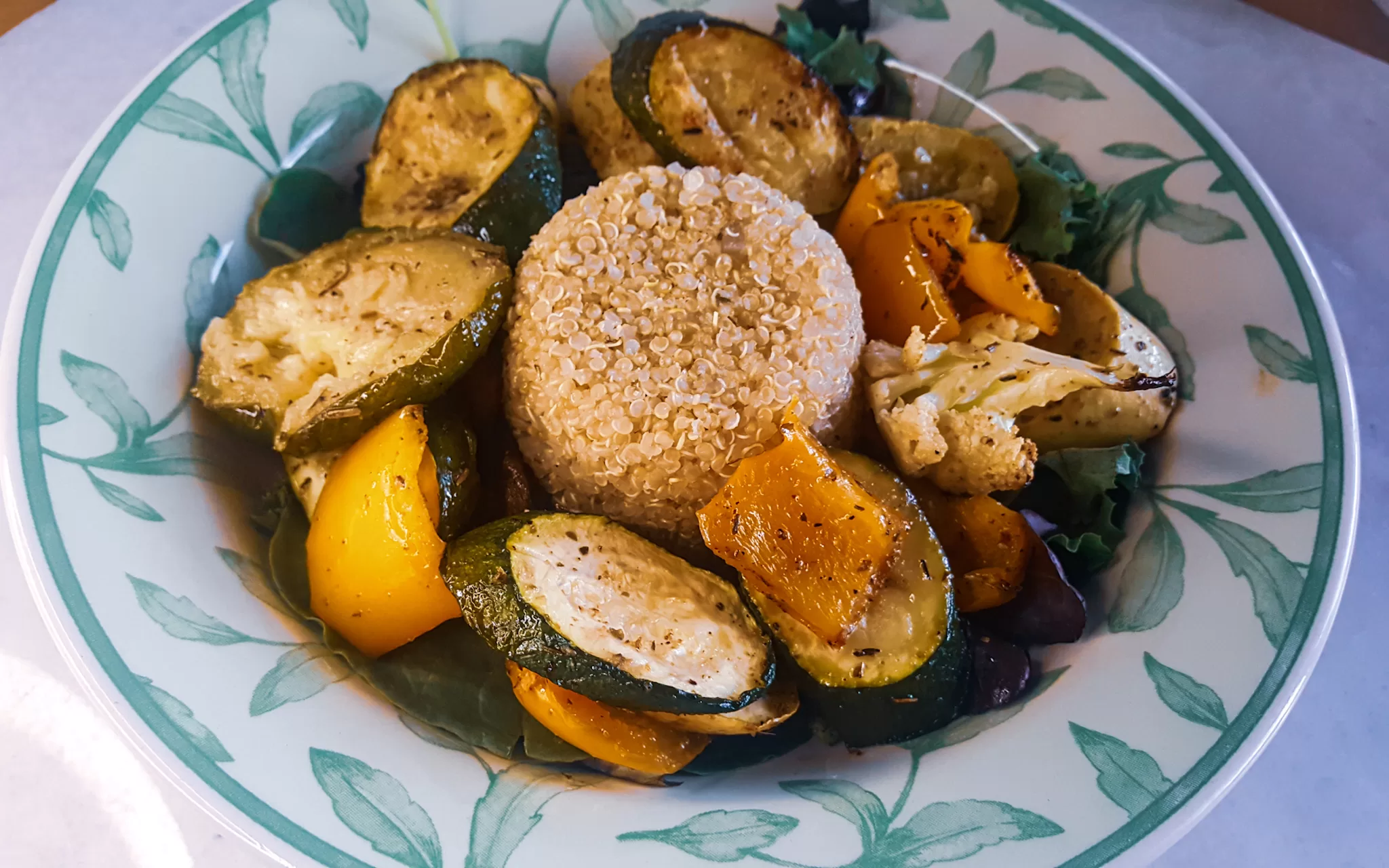 Layered Veggie Quinoa Bowl