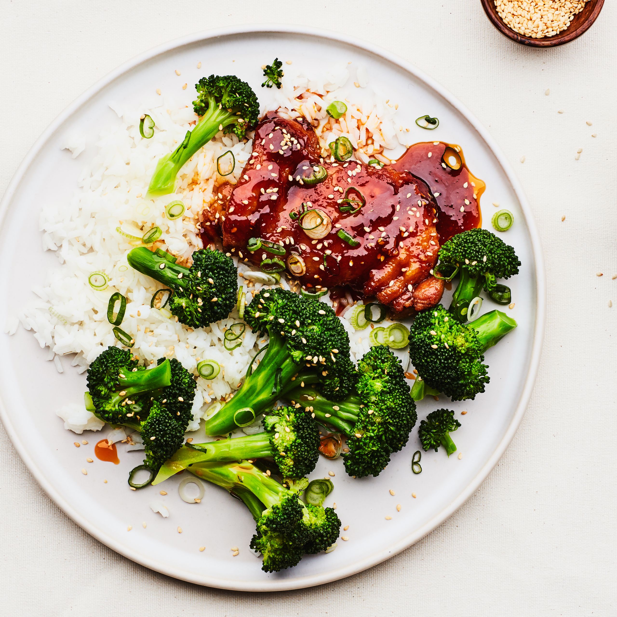 One-Pan Honey Soy Glazed Chicken Thighs with Broccoli