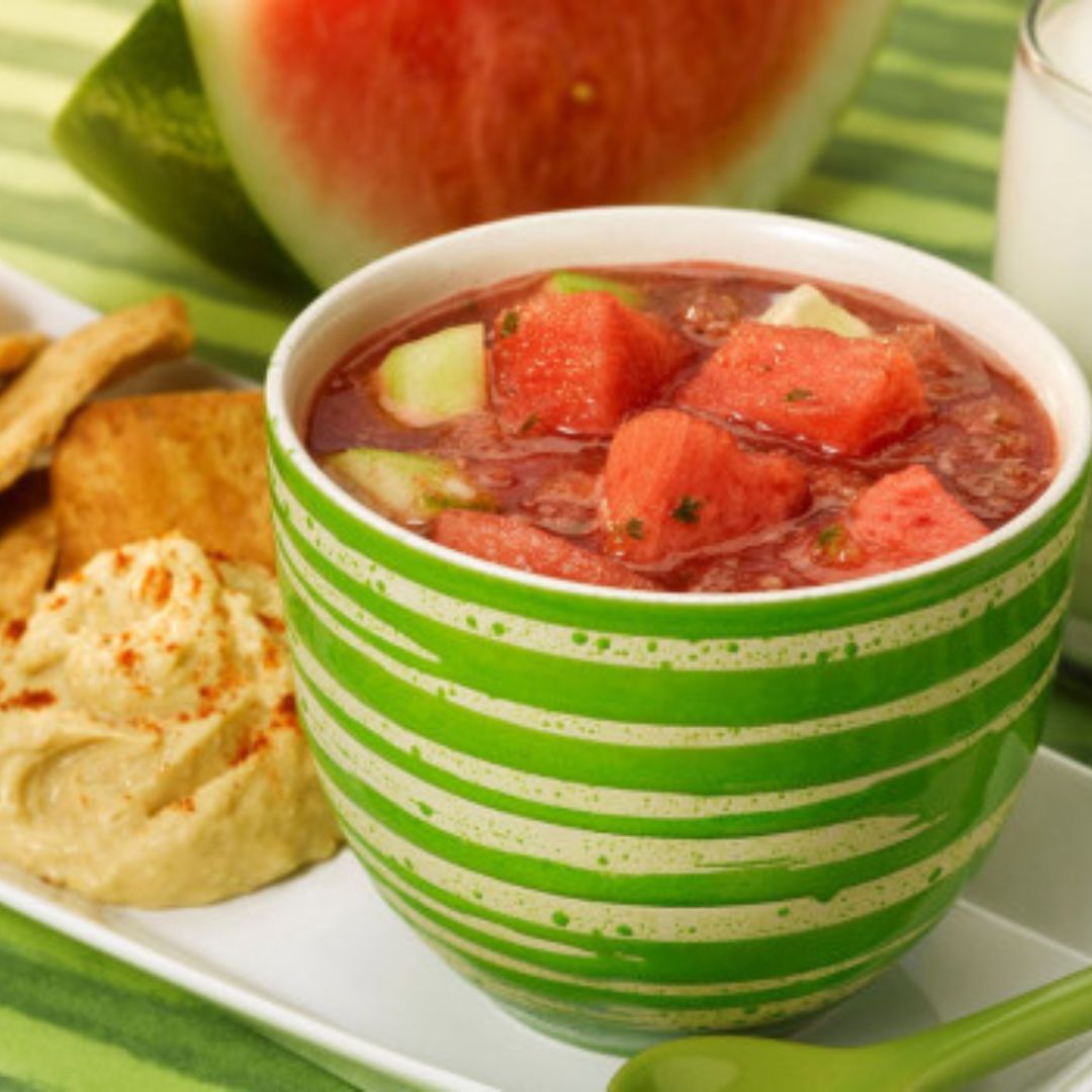 Spiced Watermelon and Feta Gazpacho