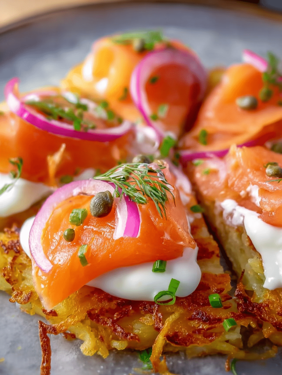 Crisp North-Style Potato Rösti with Smoked Salmon