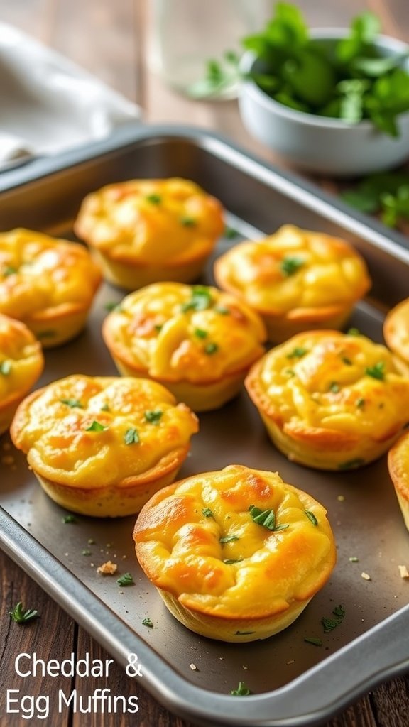 Cheddar and Spinach Keto Egg Muffins