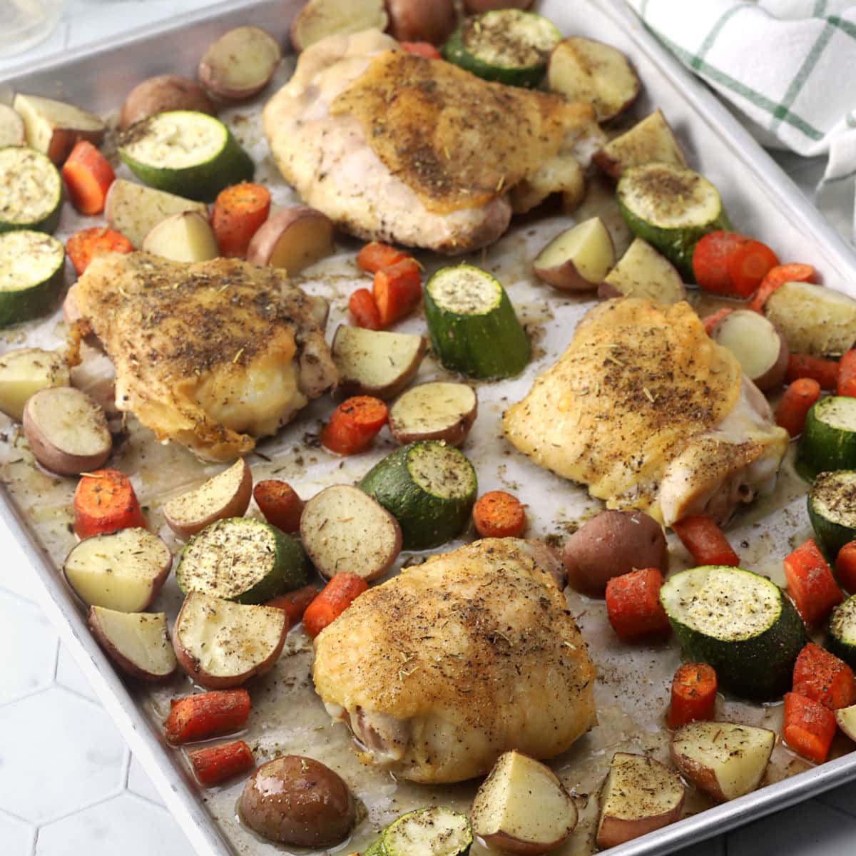 Sheet Pan Herb-Roasted Chicken Thighs with Zucchini