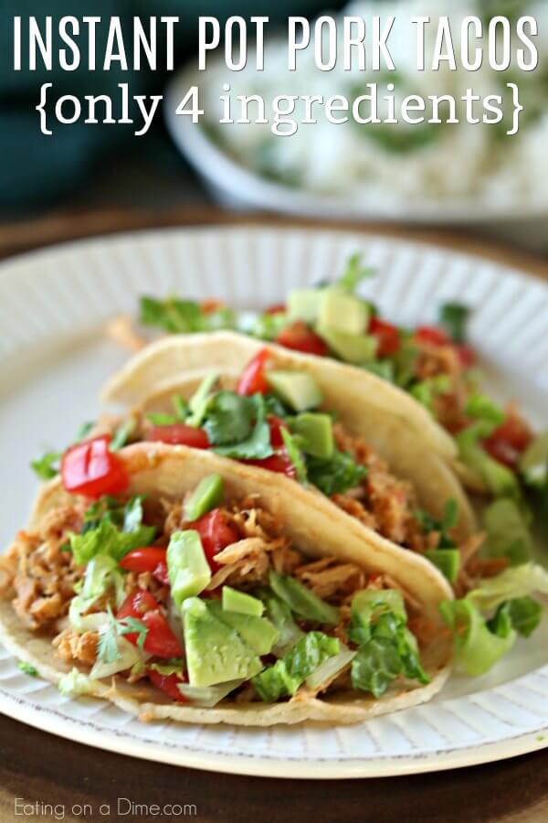 Instant Pot Smoky Pulled Pork Tacos