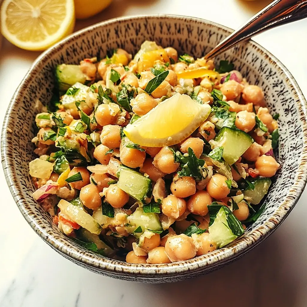Roasted Lemon-Tahini Chickpea Salad with Sumac