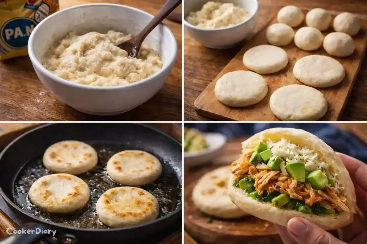 Venezuelan Arepas with Black Bean and Avocado Filling
