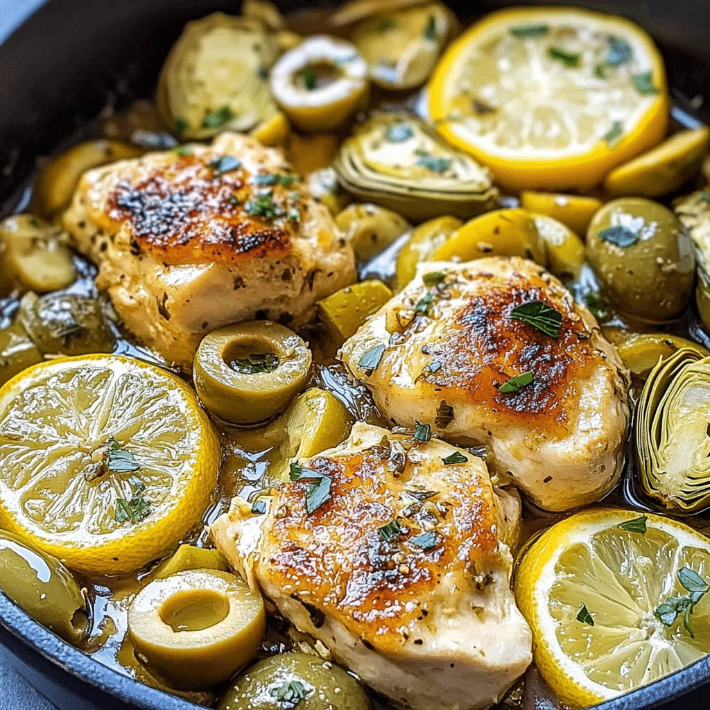 One-Pot Mediterranean Chicken with Lemon and Olives