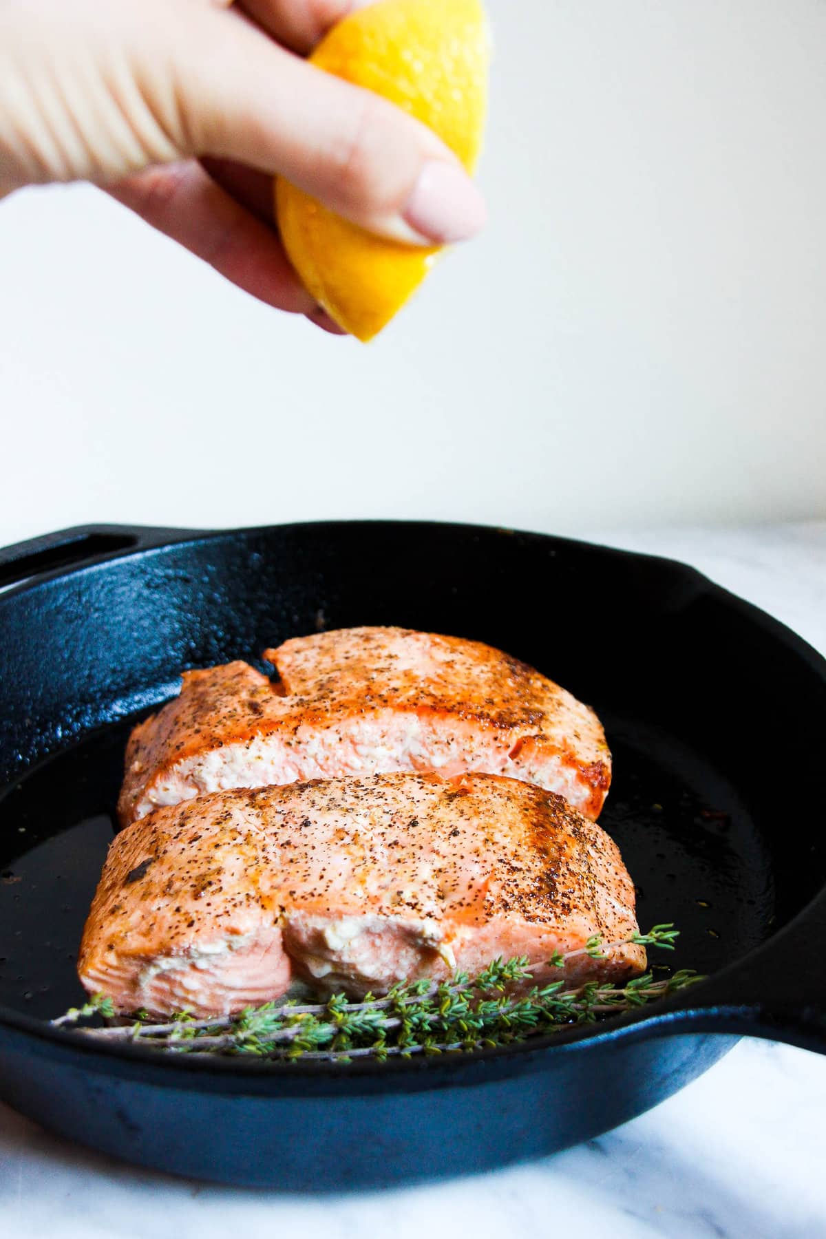 Pan-Roasted Salmon with Red Pepper and Garlic Butter
