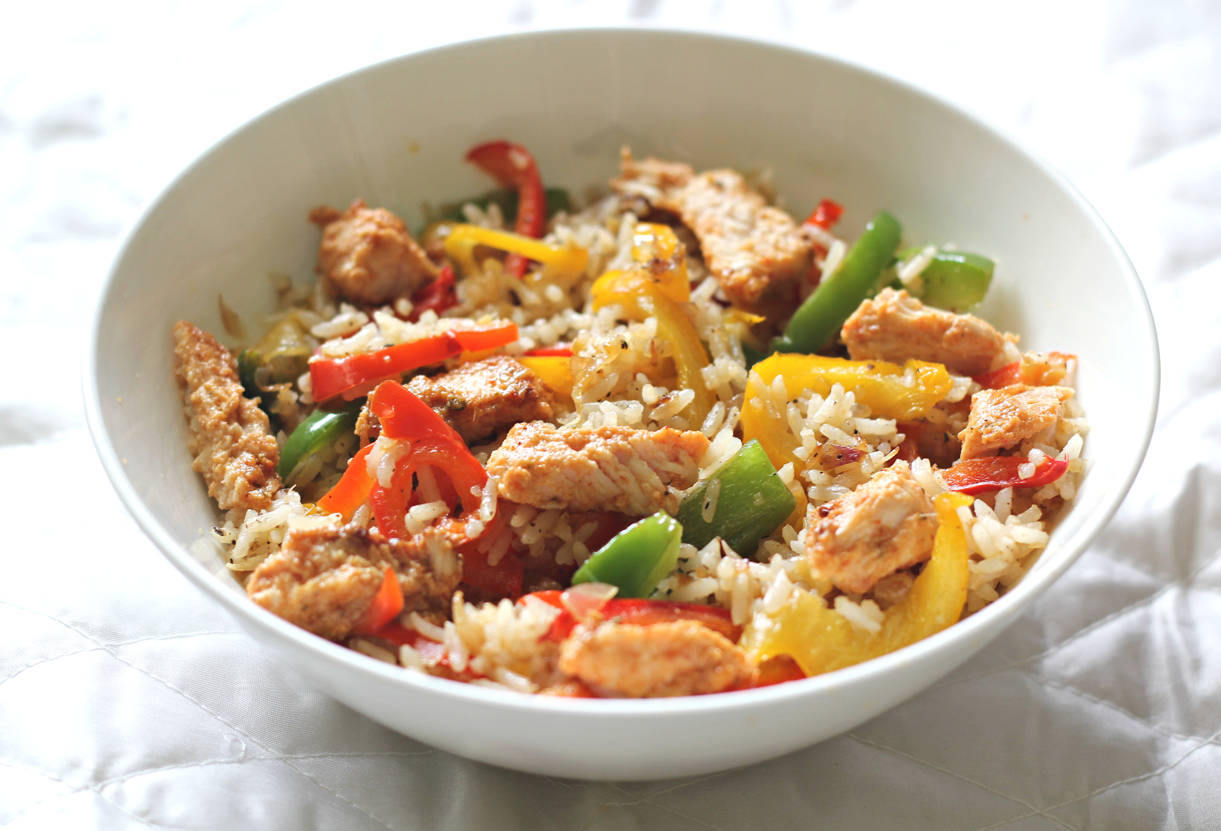 Sautéed Chicken with Population Pepper Blend and Herb Rice