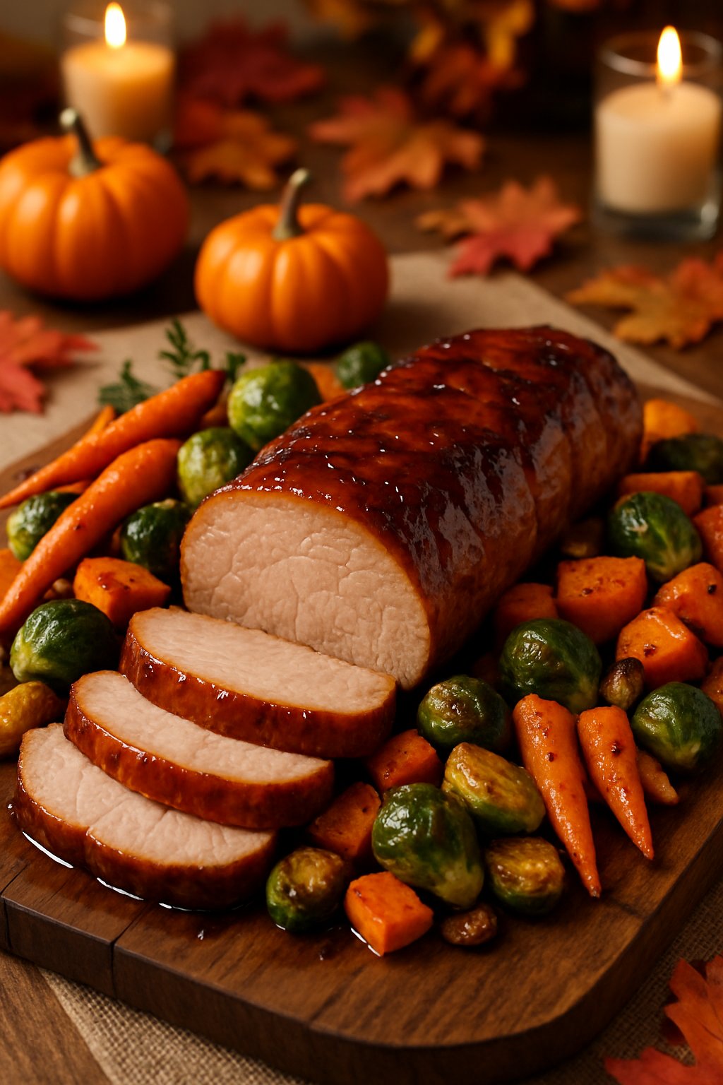 Maple-Glazed Pork Tenderloin with Roasted Sweet Potatoes