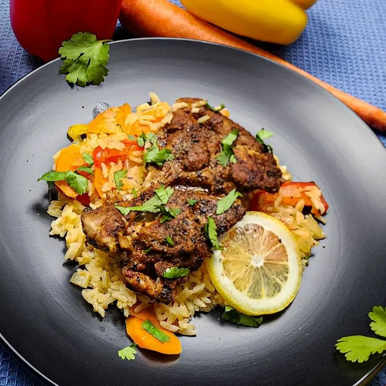 Saffron-Infused Spanish Chicken and Rice Skillet