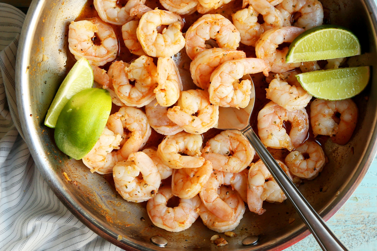 Sautéed Shrimp with Garlic, Chili, and Lime Butter