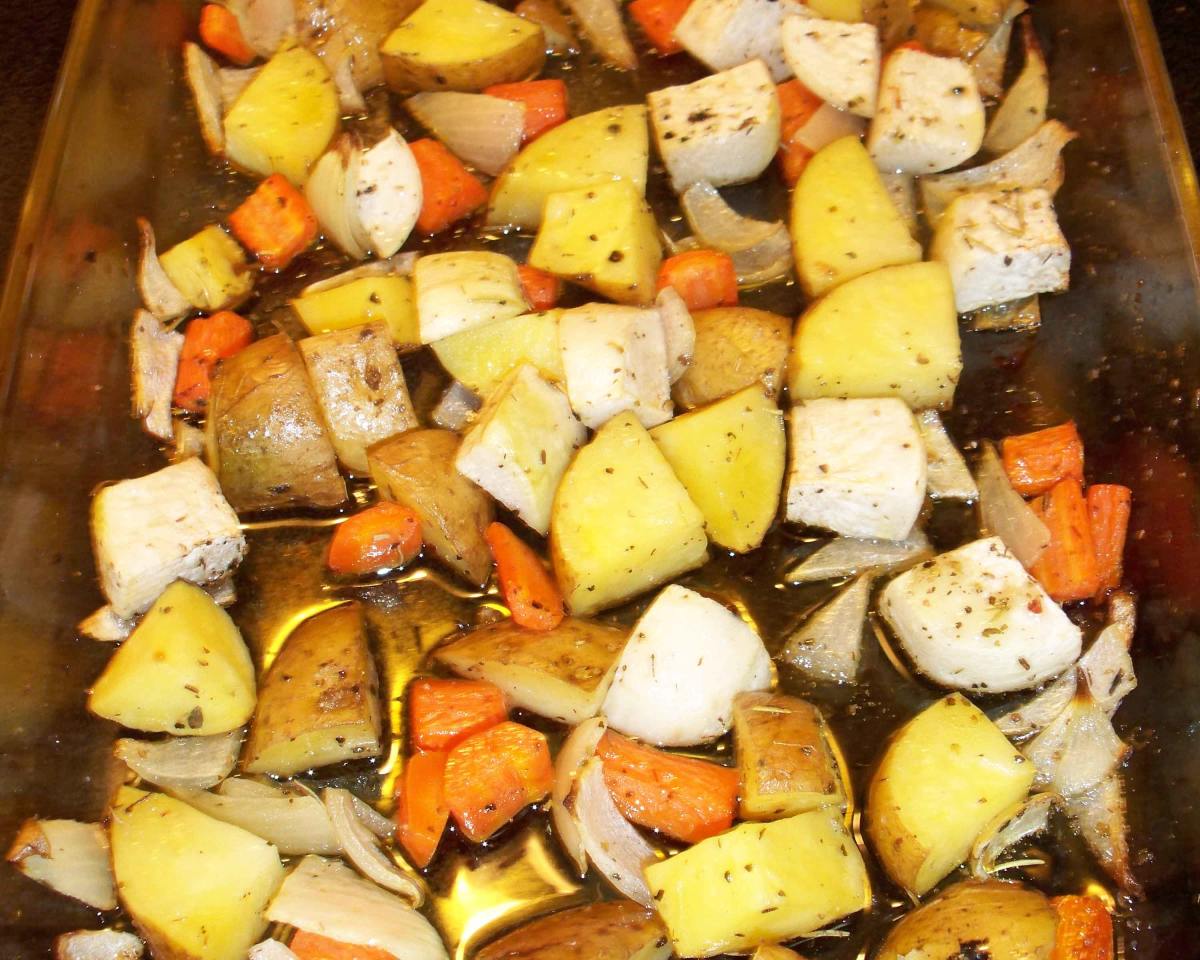 Herb-Roasted Root Veg Chicken