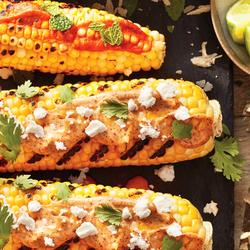 Mexican Elote-Inspired Grilled Corn with Chili-Lime Aioli