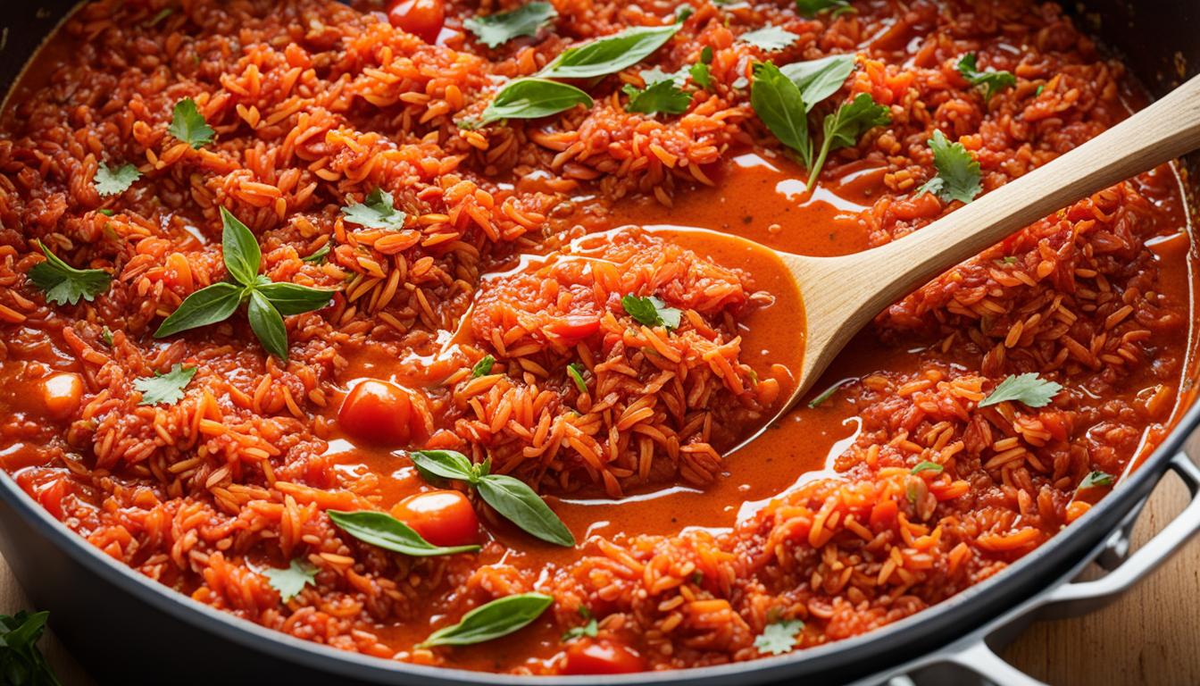 One-Pot Nigerian Jollof Rice with Spiced Tomato Sauce