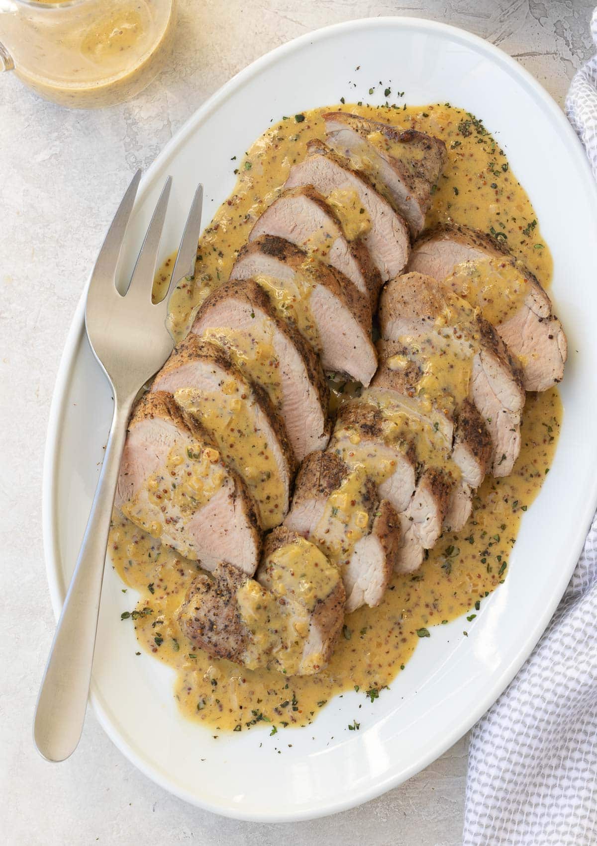 Herb-Roasted Pork Tenderloin with Mustard Dijon Glaze