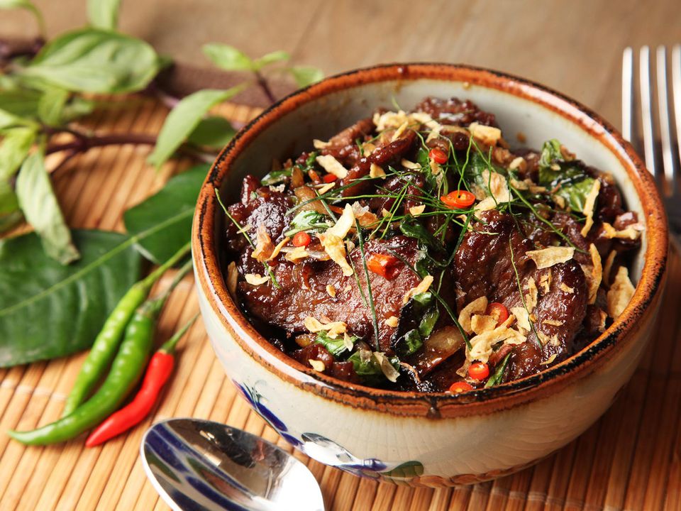 Stir-Fried Thai Basil Beef with Garlic and Chilies
