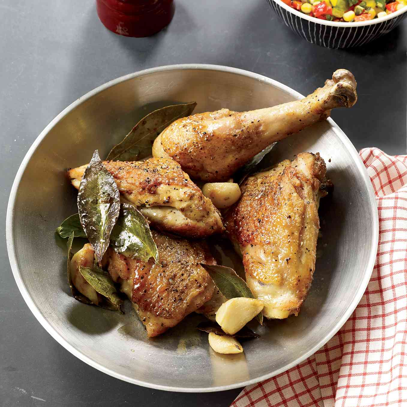 Crispy Pan-Seared Chicken with Roasted Corn Salsa