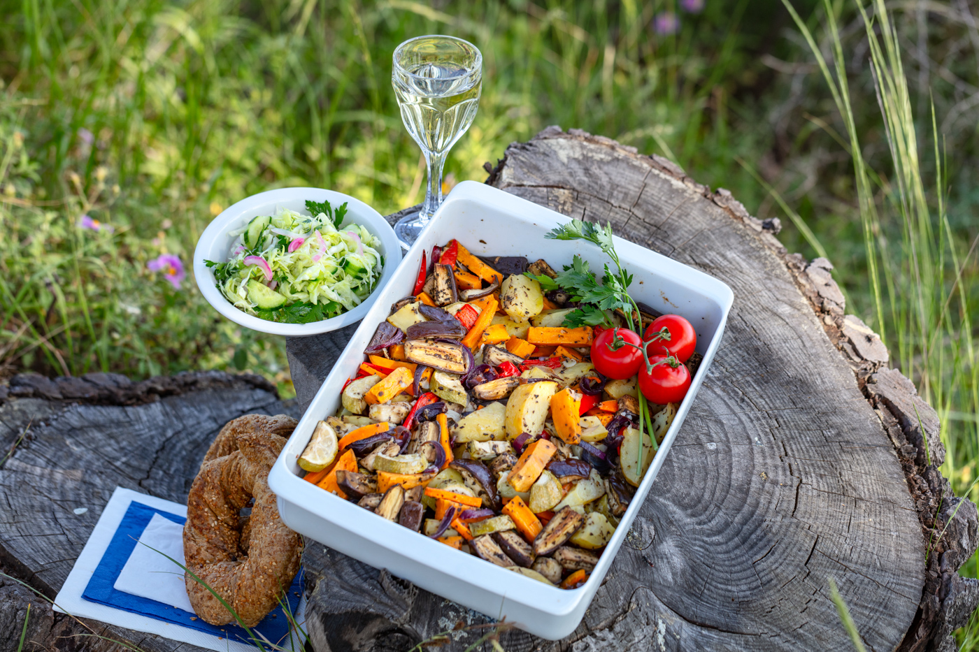 Oven-Roasted Mediterranean Vegetables with Herbs