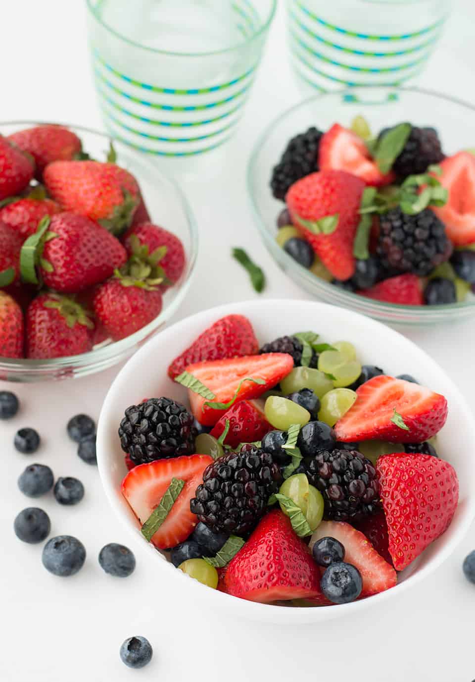 Champagne-Infused Moscato Fruit Salad with Honey Drizzle