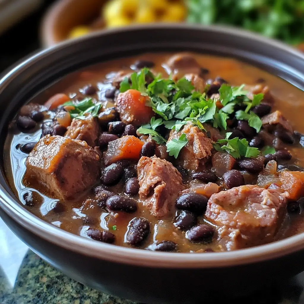 Weeknight Crockpot Feijoada with Mixed Sausages and Pork