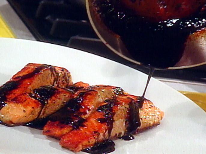 Pan-Seared Salmon with Spinach and CoQ10 Citrus Glaze