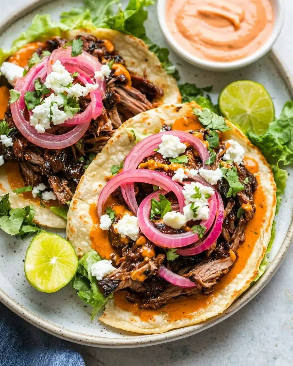 Chipotle-Spiced Beef Tacos with Pickled Red Onion