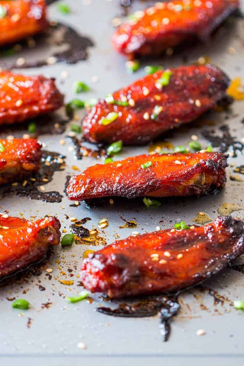 Pan-Fried Korean Chicken Wings with Gochujang Glaze