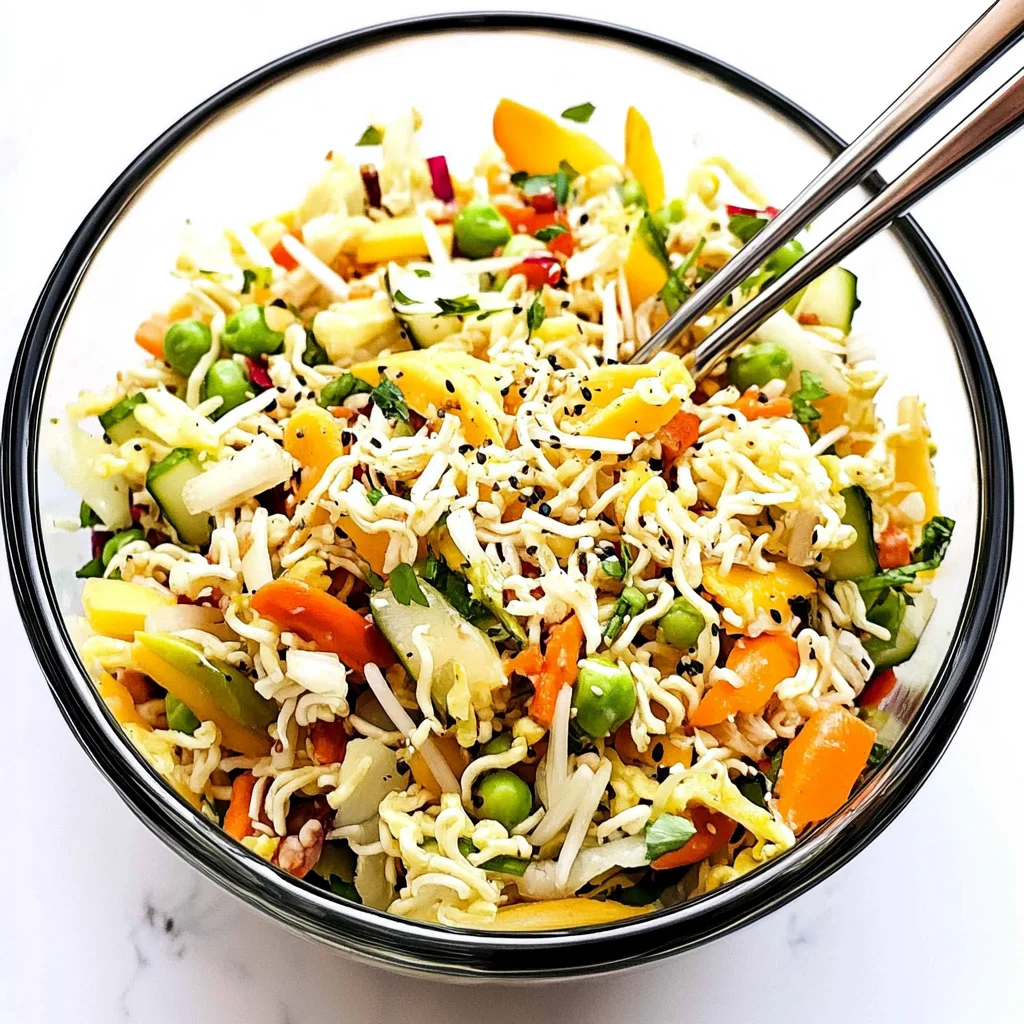 Chilled Sesame Ramen Noodle Salad with Crunchy Vegetables