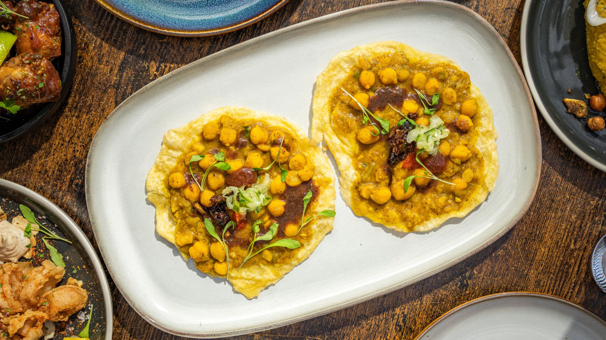 Trinidadian Doubles with Spiced Bean Filling