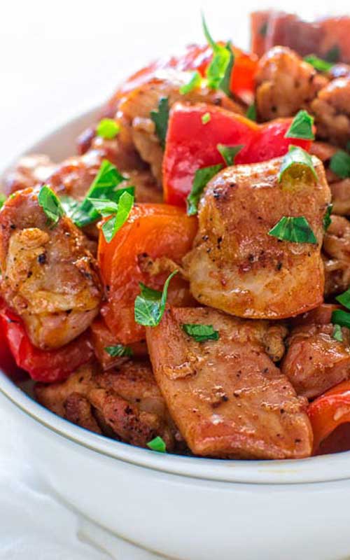 Pan-Seared Chicken with Smoky Paprika and Sweet Bell Peppers