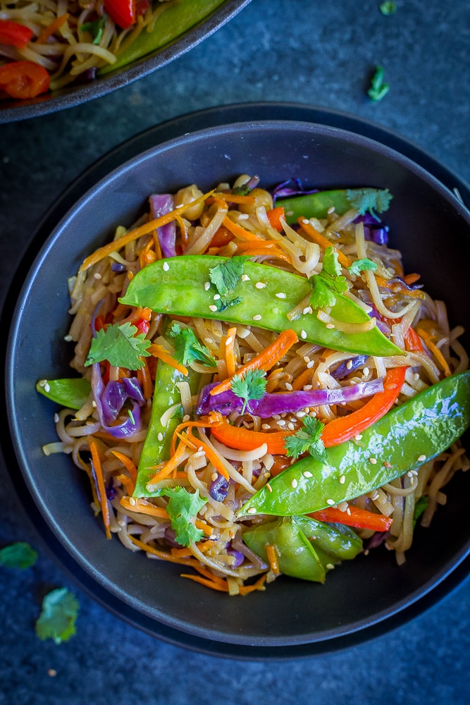 Stovetop Sesame-Ginger Noodles with Crisp Vegetables