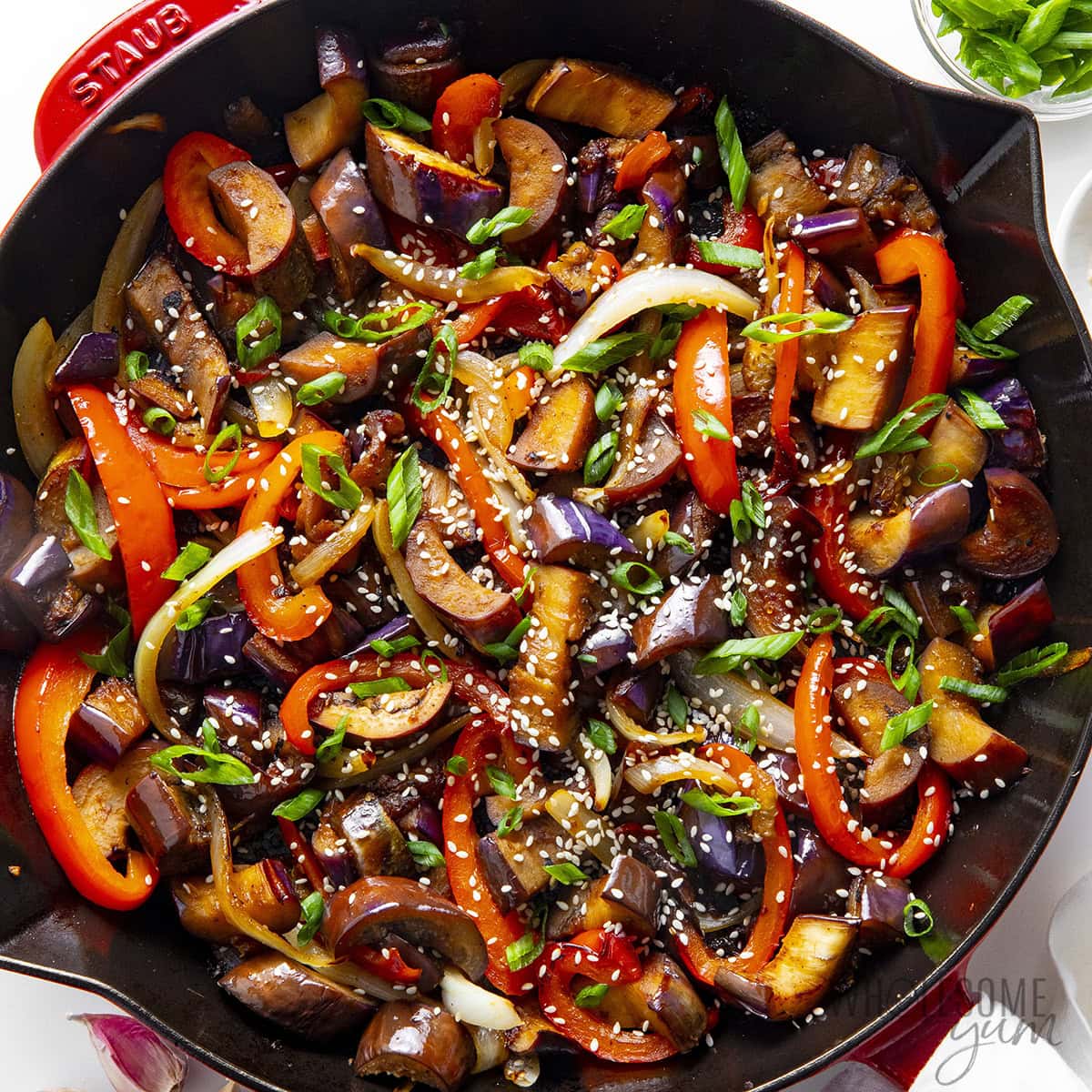Stir-Fried Eggplant with Garlic and Chili Oil