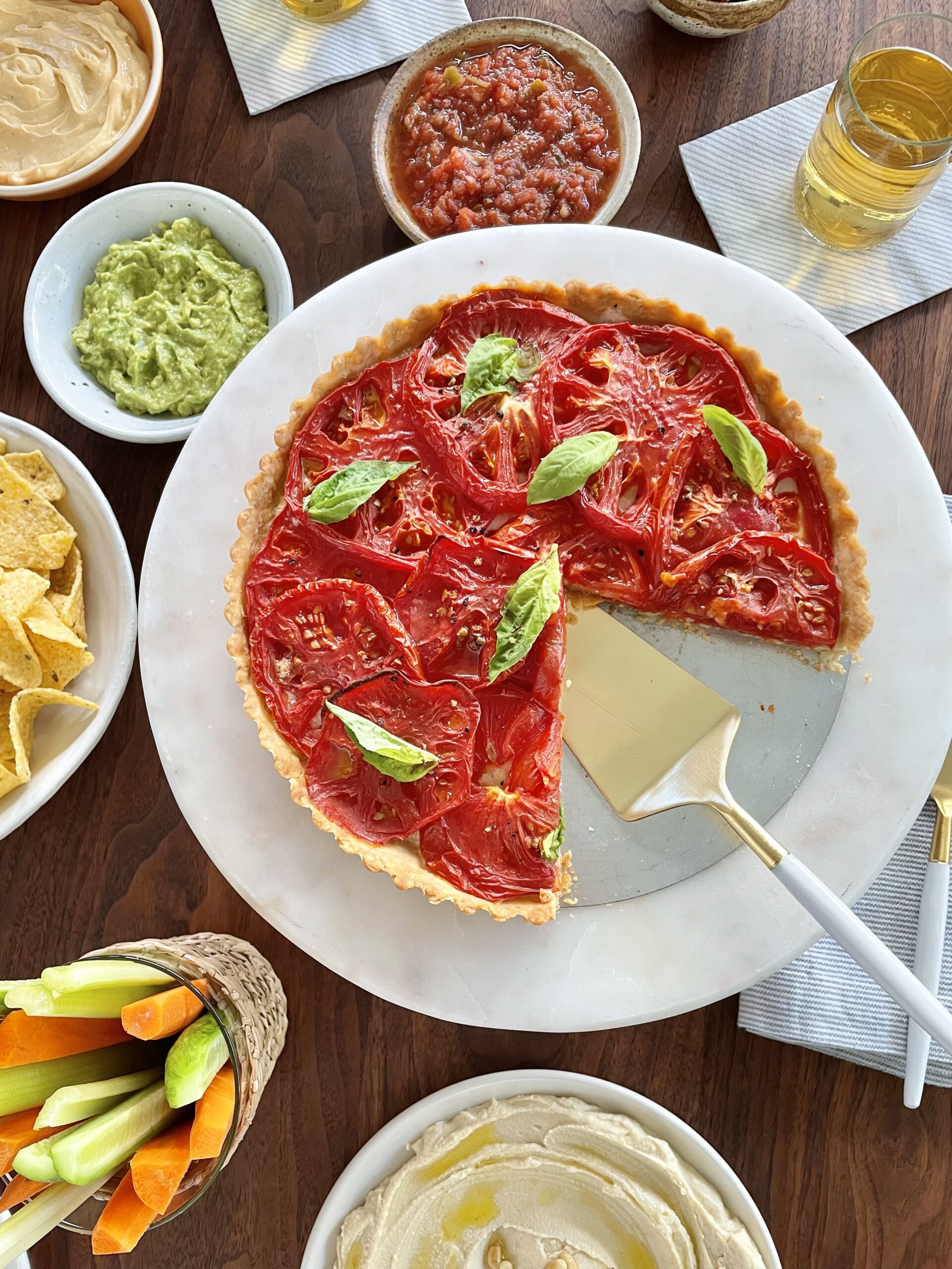 Authentic Provençal Tomato Tart with Herb-Infused Olive Oil