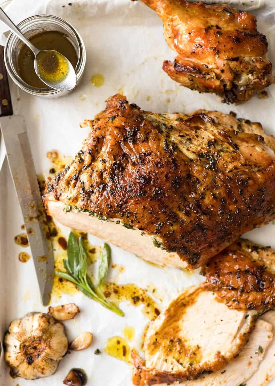 Oven-Roasted Turkey Breast with Herb Butter Glaze
