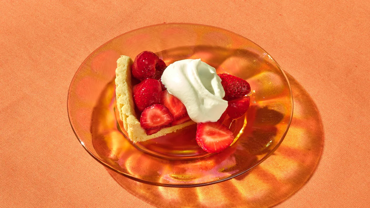 Chocolate-Dipped Strawberry Tart with Almond Crust