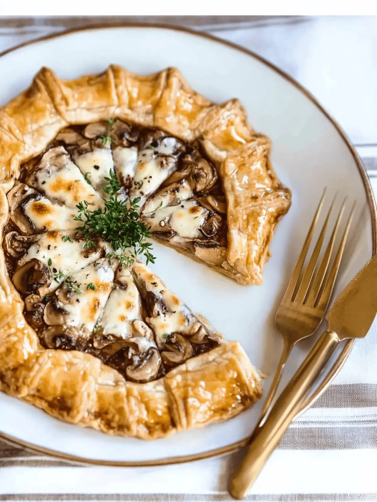 Creamy Brie and Mushroom Galette