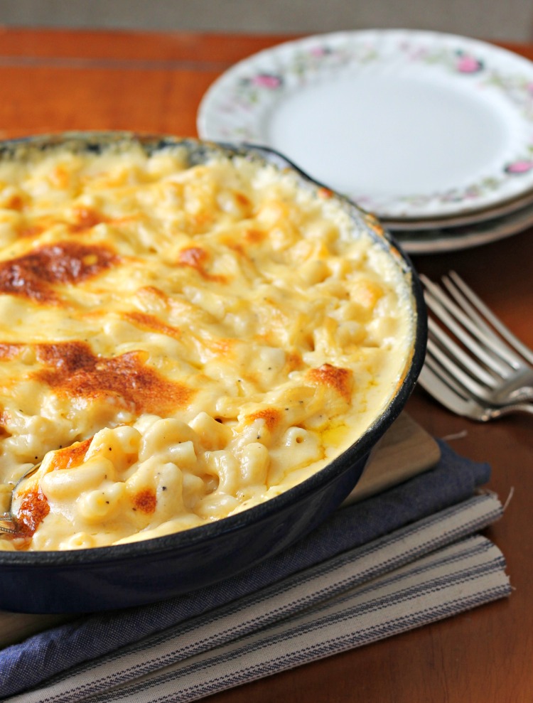 Oven-Baked Macaroni and Cheese with Sharp Cheddar and Dijon Mustard