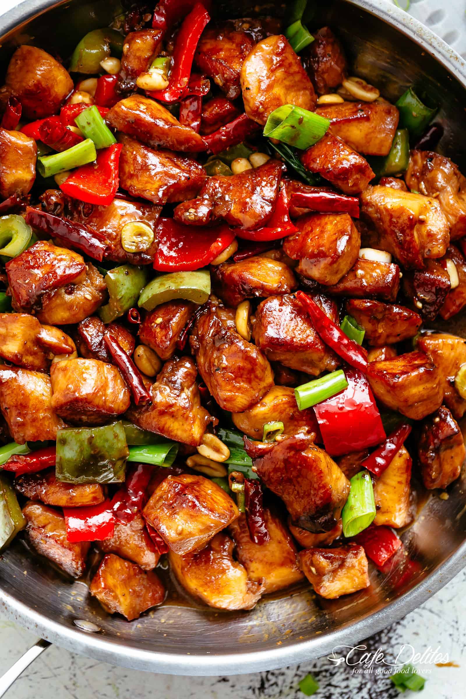 Easy Kung Pao Chicken with Crisp Bell Peppers