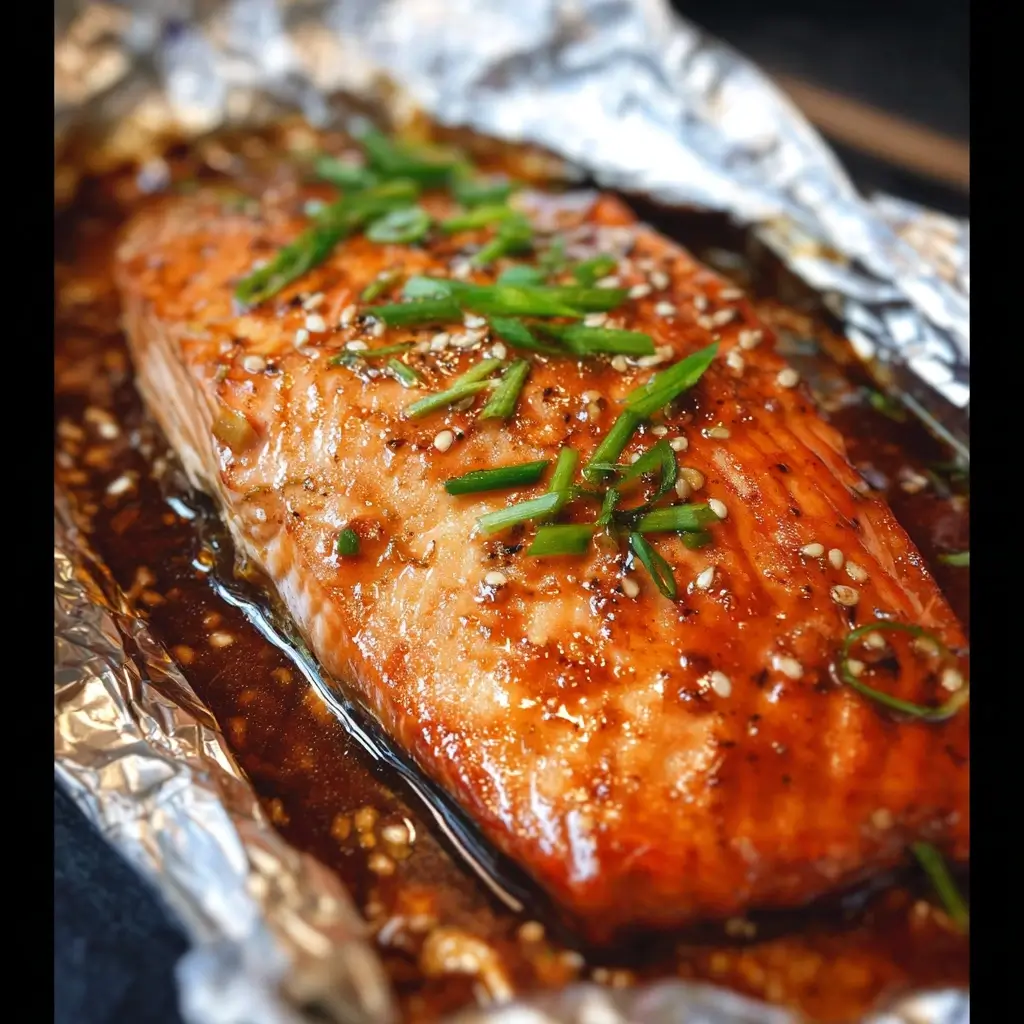 Asian Salmon Foil Packets with Miso and Sesame