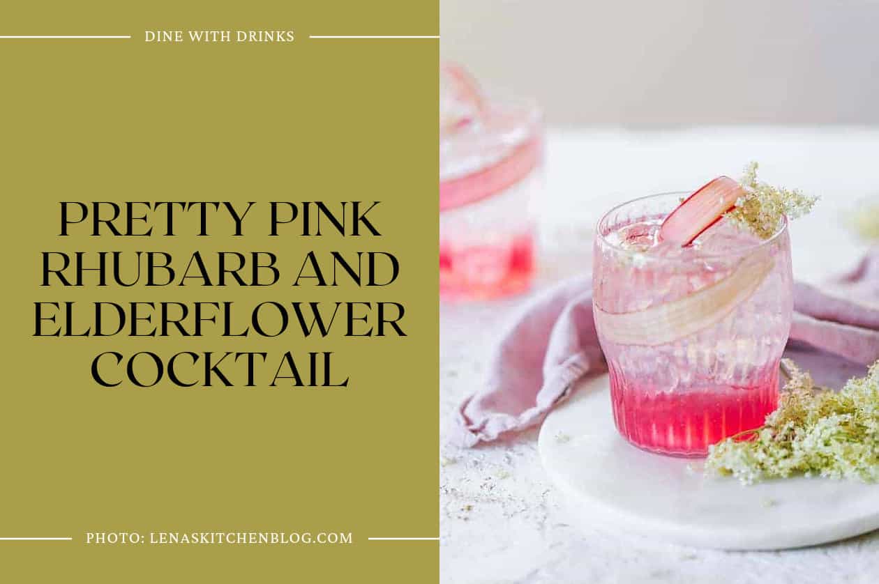 Strawberry-Rhubarb Cognac Sour with Elderflower