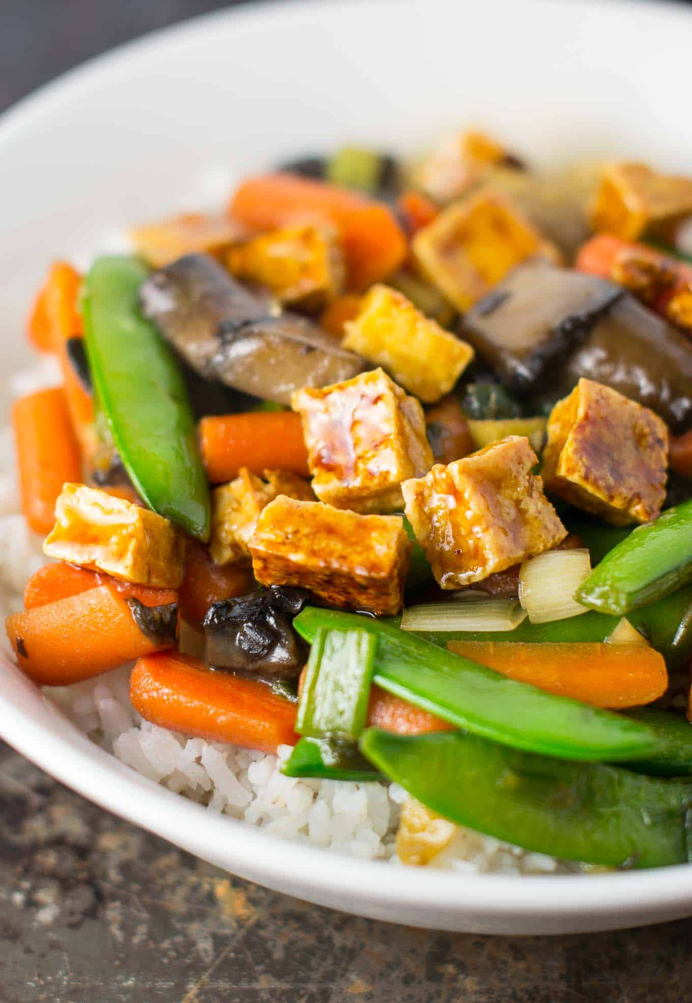 Tofu Stir-Fry with Millet and Ginger-Sesame Sauce