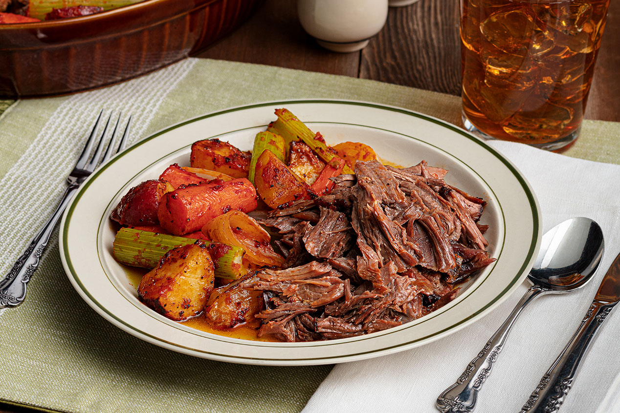 Italian Beef Chuck Roast with Swiss Chard Ragu